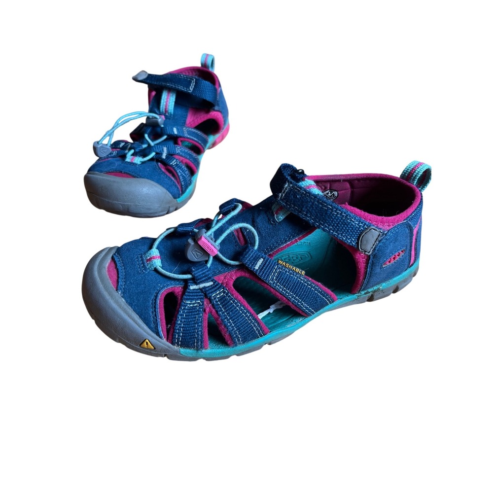 Keen Seacamp II‎ CNX Blue Pink Teal Hybrid Sandals Kids Size 4 US